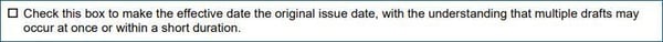 Screenshot of checkbox on the page