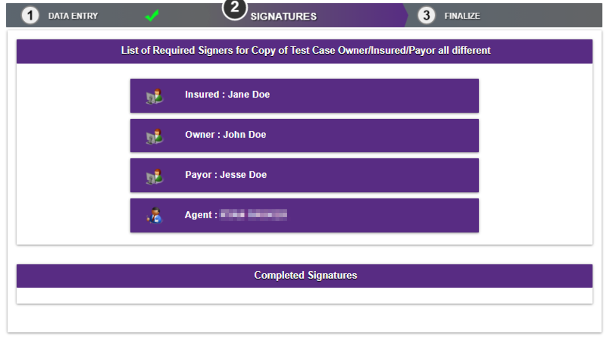 List of required signers